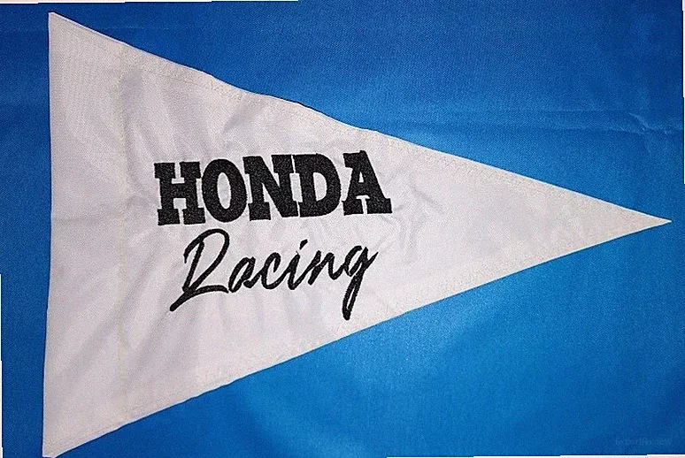 10"X13.5" Honda Racing White Triangle Safety flag ATV UTV Jeep Bicycle