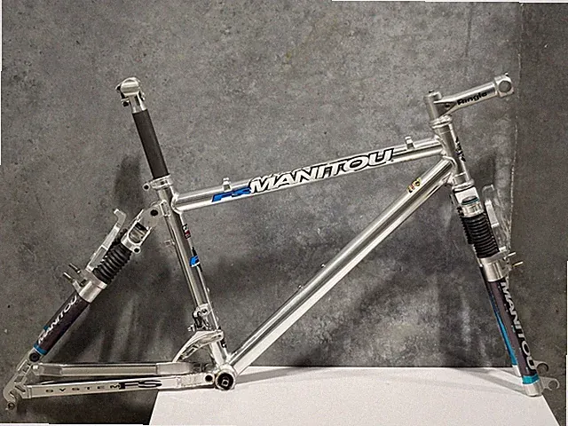 1995 Vintage 17" Manitou Answer FS Fuselage Mountain Bike MTB Full Suspension