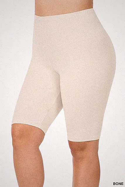 1X 2X 3X Women's Premium Cotton Bermuda Shorts Soft Stretch Bike Biker Leggings