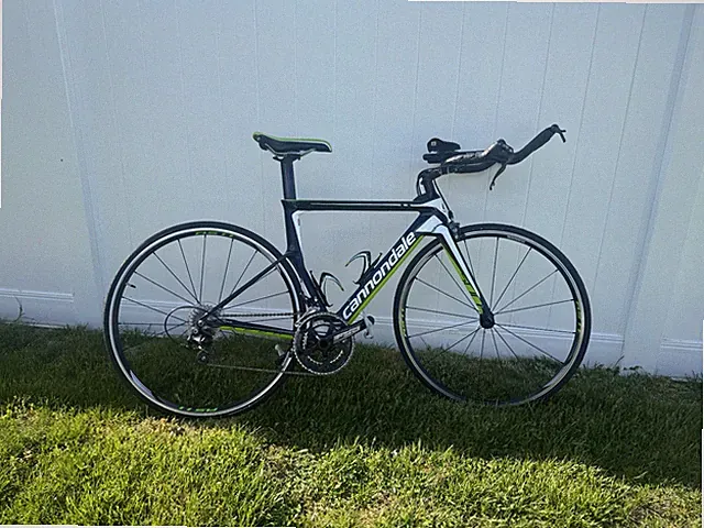 2016 Cannondale Slice 105 TT Triathlon Bike 51cm Carbon Green/Black/White