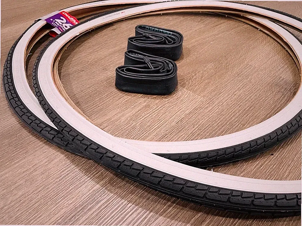 26" x 1 3/8 Bicycle White Wall Tires + (2) Inner Tubes Bicycle NEW* 26x1-3/8