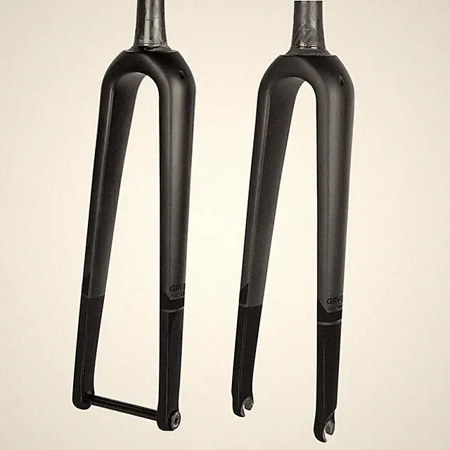 700C Carbon Fiber Gravel Road Bike Rigid Fork QR Thru Axle Tapered Tube Forks