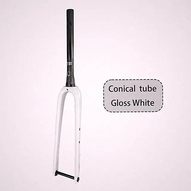 700C Carbon Gravel Road Bike Front Fork Tapered Tube Full Internal Cable Routing