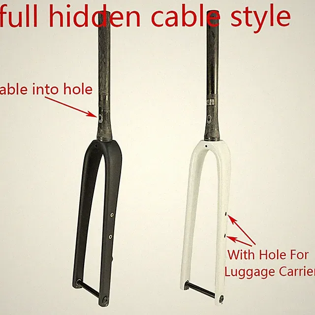 700C Cyclocross Travel Gravel Road Bike Full Carbon Fibre Disc Brake Fork