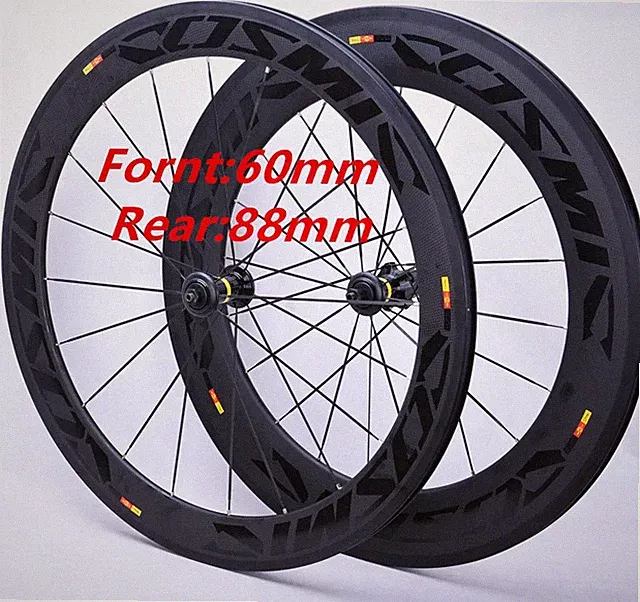 700C Road Bike Carbon Fiber Wheelset Clincher Center Lock 6 Bolt Disc Brake Hub