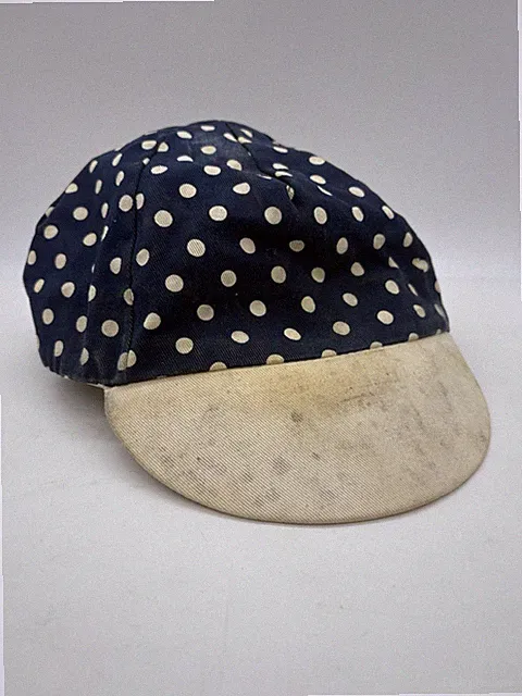 All City Cycles Bicycling Cap “Get Action” Blue White Polka Dots