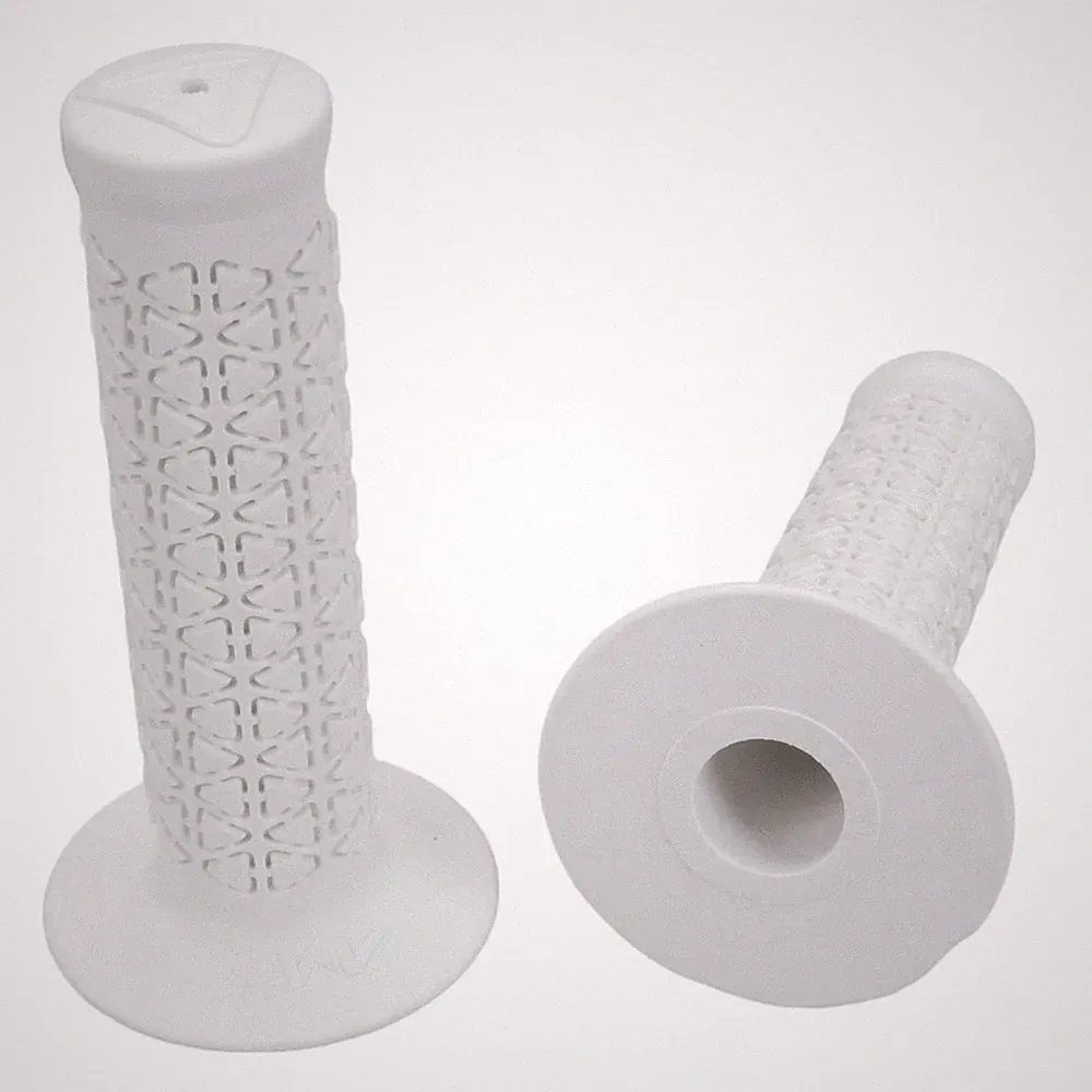 AME old school BMX bicycle grips - ROUNDS for 1987 Performer/Pro Compe - WHITE