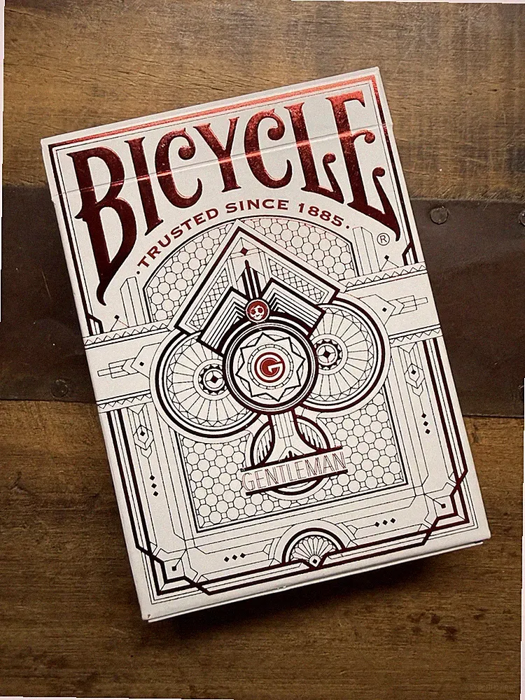 Bicycle Playing Cards (Gentleman White Edition) by Blackout Brothers OPEN 🚲