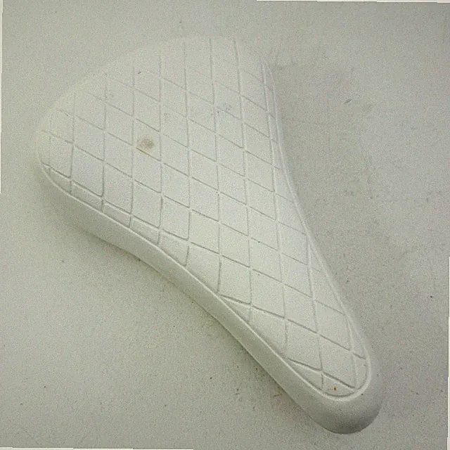 Bicycle Saddle Seat White Diamond Quilted Comfort Wide Clamp Road MTB R-2-19B A2