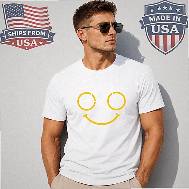 Bicycle Smile Graphic T-Shirt Bike Bliss Cycling Design