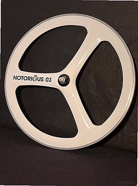 BLB Notorious 03 Trispoke Wheel White RARE Track Bike Fixed Gear Fixie FGFS Mash