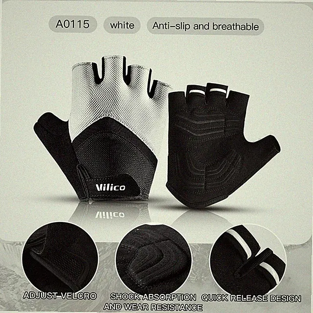 Cycling Half Finger Bicycle Gloves Anti-Slip Shock MTB Road Gloves for Men Women
