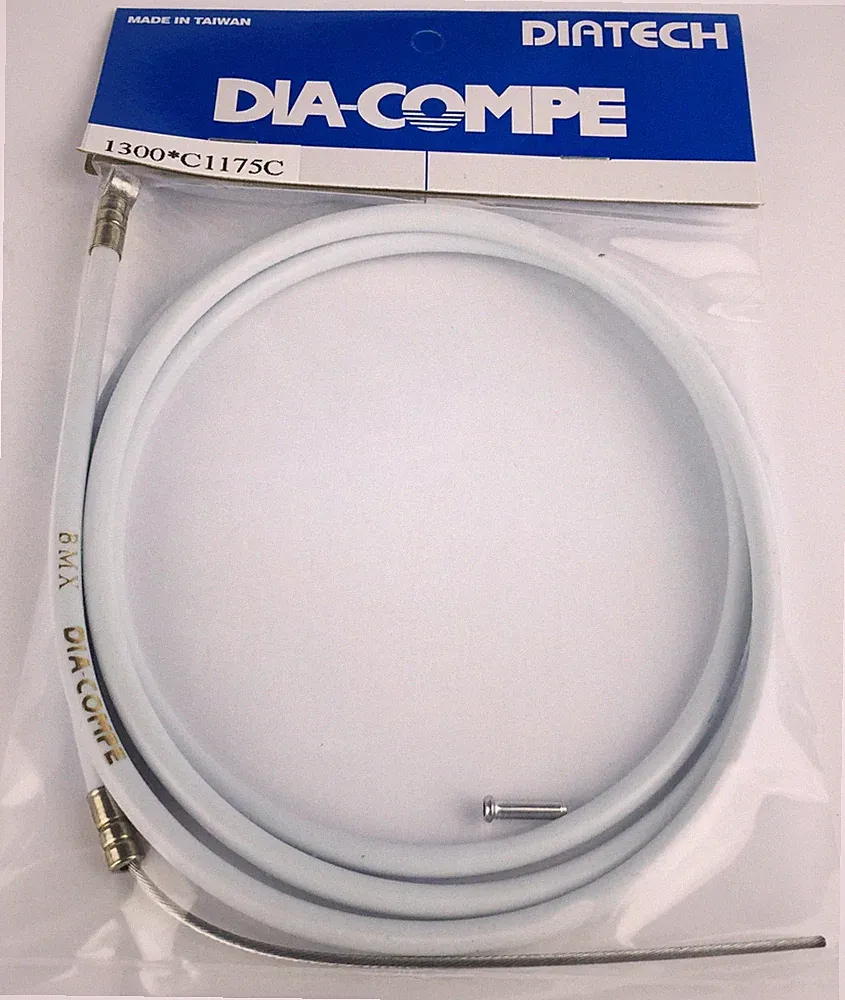 Dia-Compe REAR BMX bicycle brake cable - WHITE
