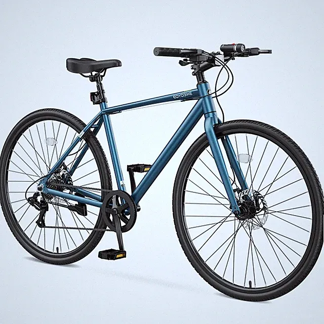 EOYOBIKE 700C Aluminum Frame Hybrid Bike - Step-Over Style for Adults in M & L.