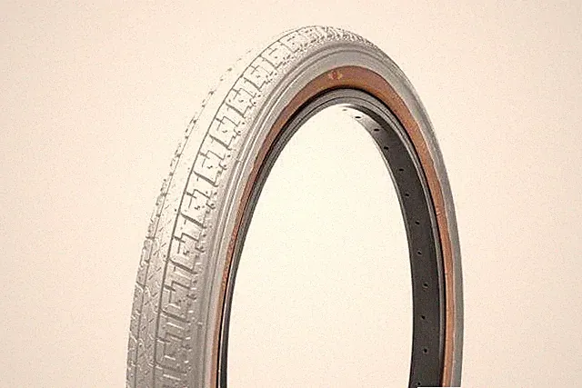 GT LP-5 20" x 1.75" BMX bicycle skinwall tire - WHITE with TAN SKINWALL