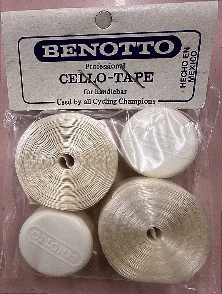 NOS BENOTTO WHITE SMOOTH CELLO HANDLEBAR TAPE VINTAGE ROAD BIKE BICYCLE 70s 80s