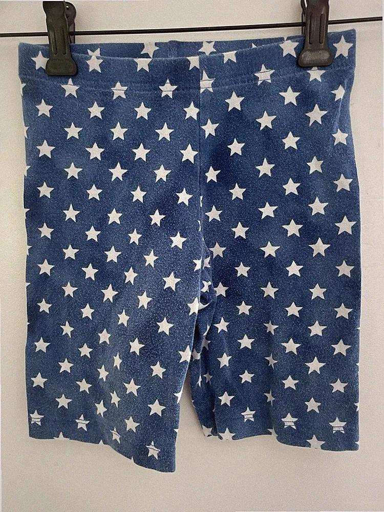 Old Navy Kids Girls White Star Print Elastic Waist Pull On Bike Shorts Blue M 8