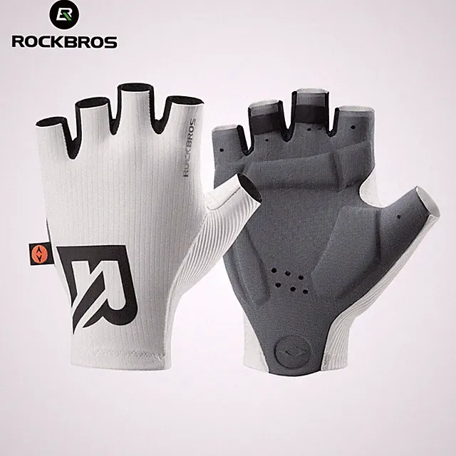 ROCKBROS Cycling Gloves Half Finger Shock-Absorbing Anti-Slip Breathable Gloves