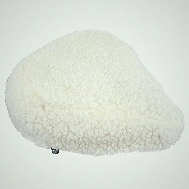 SHEEPSKIN FURRY BICYCLE BIKE SEAT SADDLE COVER SOFT COMFORT CRUISER WHITE