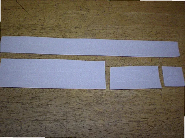 Vintage Schwinn Twinn Tandem Bicycle WHITE Peel & Apply Decal Set Decals