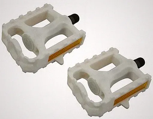 WHITE Bicycle M.T.B Pedals 861 9/16" BMX Lowrider Mountain Bike Beach Cruiser.