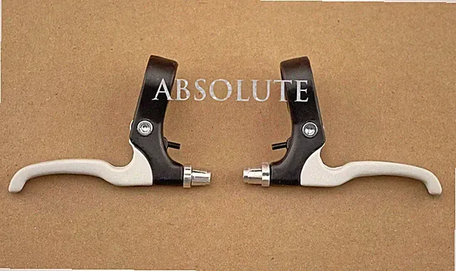 WHITE FIXIE ALLOY BRAKE LEVER MTB VINTAGE BICYCLE FIXED GEAR OLD SCHOOL BMX BIKE