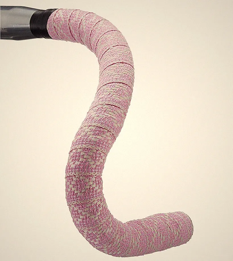 Woven Diamond Road Touring Bicycle Bike BTP Handlebar Tape Pink/White