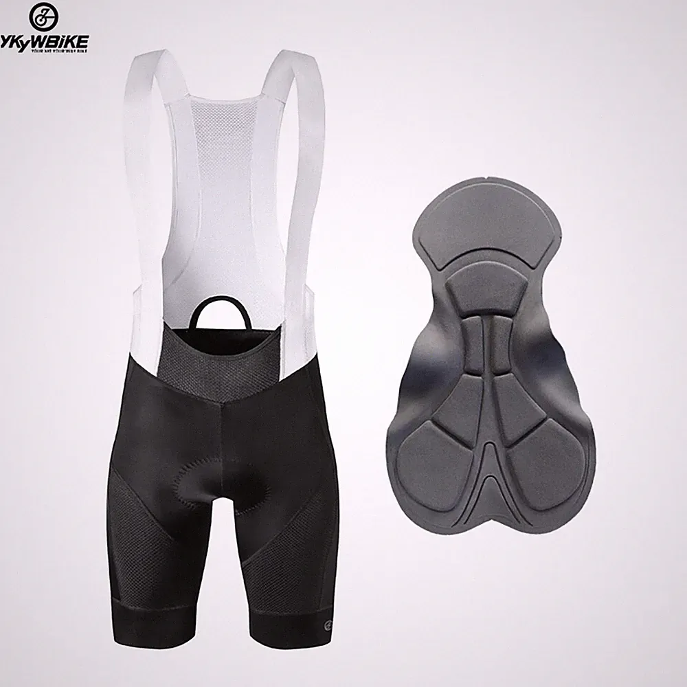 YKYWBIKE Cycling Bib Shorts Men Outdoor Bike Cycling Padded Tights Bicycle Bibs