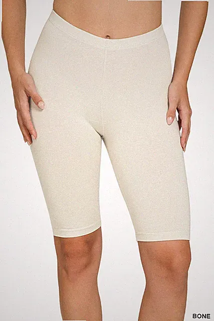 Zenana Premium Cotton Bermuda Shorts Soft Stretch Bike Biker Yoga Pants Leggings